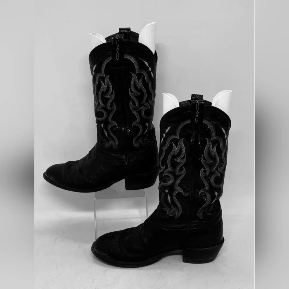 Tony Lama Designe Men's Bonham Smooth Ostrich Western Boots - Round Toe Sz 10.5D - Picture 2 of 8
